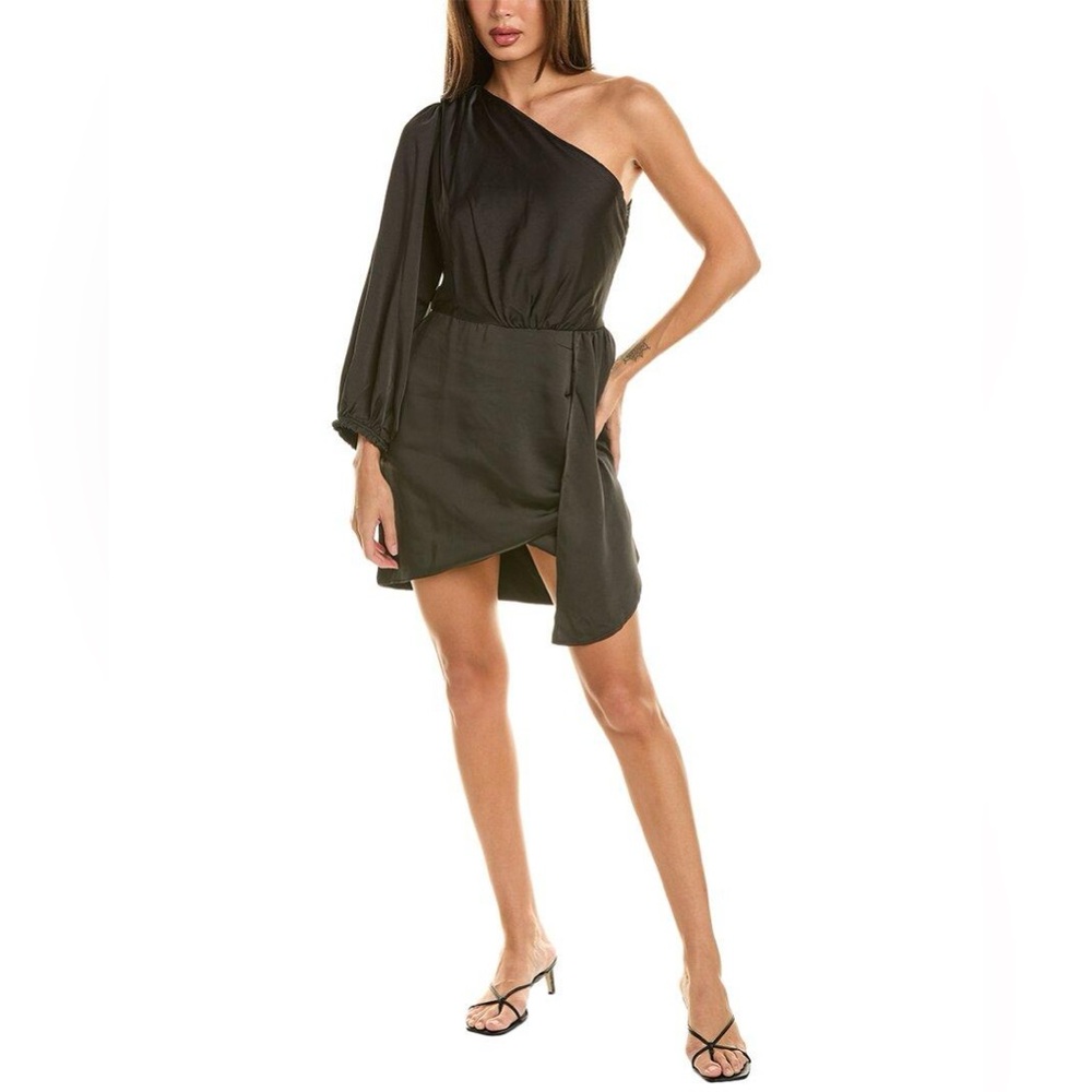 Bonheur D'Amour Evelyn Mini Dress One Shoulder In Black Size Small NWOT
